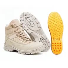 Coturno Defender Bota Militar Adventure Masculino Couro Nobuck Areia Antiderrapante Trilha