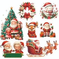 Estampas DTF Transfer Termocolante Imagem Téxtil Natal Folha A4 Presépio Noel Nossa Senhora