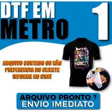 Dtf I3200 Impressão Alta Qualidade 1 Metro x 58cm Arquivo Pronto Arte Envio Imediato Roupas Moda