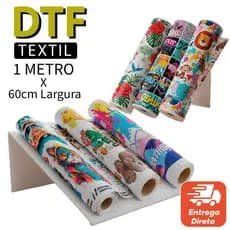 DTF Impressão Qualidade I3200 Para Estamparia Blusas Qualquer Tecido 1 METRO por 58 CM Envio 24h