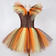 Selva leão gaze vestido dos desenhos animados Animal menina Pettiskirt crianças desempenho vestido de princesa traje