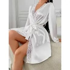 Hobby Branco Cetim Com Renda Sofisticada