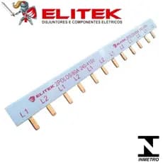Barramento Bifásico Bipolar Pente Quadro Disjuntores 12 Polos 80a 63a Din Elitek