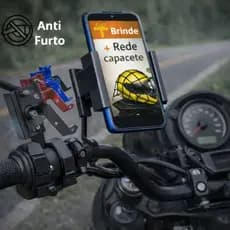 Suporte de Celular Para Moto Universal Suporte Mottu Suporter TpBikers Reforçado + Brinde 1 Rede Capacete