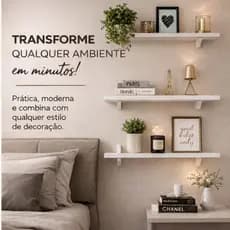 Kit Prateleiras Branca Com Suporte Tucano Kit Prateleiras Preta Prateleiras Com Suporte