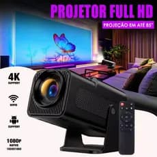 Projetor portátil 4k HY320 mini inteligente Android Wi-Fi HD 1280x720 projeção de tela de telefone celular