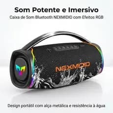 Caixa de som bluetooth Portátil tws Luz RGB Pen Drive FM Tipo-C Resistente A Água IPX6 Caixinha de Som MD-B09