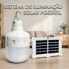 Lâmpada Led Solar Lampião Portátil Recarregável Acampamento Barraca Camping Pesca