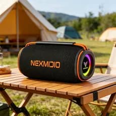 Portátil Caixa De Som Bluetooth Resistente a Água Com Alto Falante Duplo e Luz RGB Caixa De Som Com MD-B02