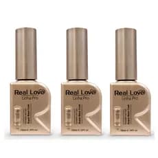 Kit com 3 Esmaltes em Gel Super Base Coat-10ml - Real Love Linha Pro SUPER BASE GEL vi