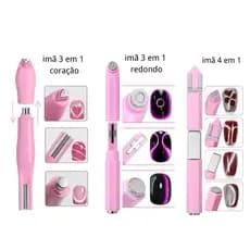 imã 3 em 1 para esmalte em gel magnético (olho de gato) nail art