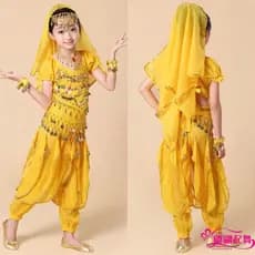 Crianças trajes meninas dança indiana trajes de desempenho de dança do ventre Xinjiang dança trajes de prática de dança
