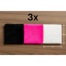 Kit 3 Tapetes de Pelúcia Para Foto Produtos Manicure Unhas Decoração 30X30cm
