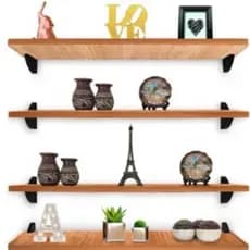 kit prateleira Mdf cru multiuso sala quarto banheiro