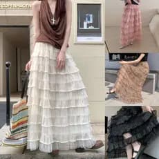 Saia Longa de Tule com Camadas Romântico e Feminino Perfeita para datas festas ou lazer WK-302