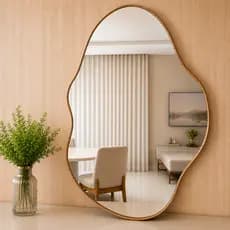 Espelho Orgânico Pinterest Com Moldura 70x50 ORNA Banheiro Lavabo Hall Quarto Decoração