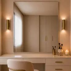 Espelho Retangular Parede Grande 70x50 Lapidado Polido Decorativo Moderno C Suporte Banheiro Quarto