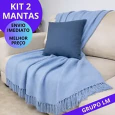 KIT 2 Mantas Para Sofá 120x210cm Algodão Decorativa Artesanal | Cobre Sofá e Colchão