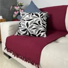 Manta Decorativa E Protetora Para Sofá 120z210cm 100% Algodão Cores Variadas
