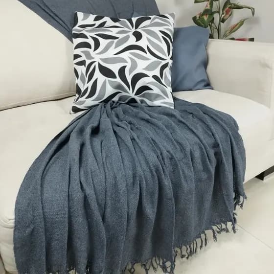 Manta Decorativa Protetora Para Sofá 210x120cm 100% Algodão Cores Variadas Capa para Colchão