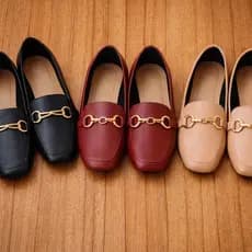 Sapatilha Bico Quadrado Feminina Confortável Mocassim Casual Com Fivela