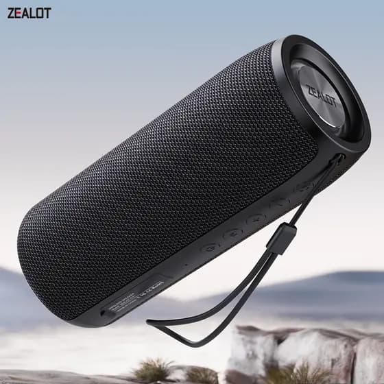 ZEALOT S51 Alto-falante Bluetooth 16W TWS IPX4 USB-C Som Forte Ideal para Festa Churrasco e Jogos de Futebol