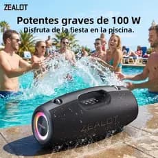 ZEALOT S78 Caixa de Som Bluetooth Portátil 120W Potente, TWS Estéreo, Bateria 24000mAh Longa Duração, Alto-falante HiFi,