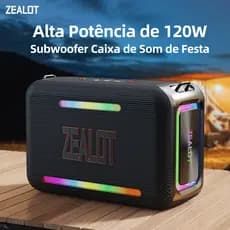 ZEALOT S95 Caixa de Som Sem Fio Resistente Água IPX6 Carregamento Rápido PD QC Bateria Externa Modo Karaokê