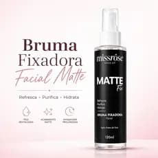 Bruma Fixadora Facial Matte Miss Rôse 120ml Spray Hidratante Para Maquiagem-Matte