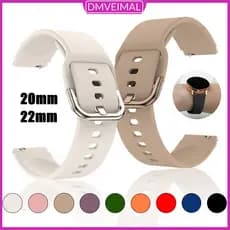 20mm 22mm Pulseira De Silicone Para Smartwatch Amazfit Bip 6 Bip 5 Pro/GTR MINI/GTS 5/Samsung Galaxy Watch