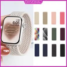 Pulseira De Loop Solo Trançado Nailon Para IWatch Apple Watch SE Ultra 3 2 Series 11 10 9 8 7 49 46 45 44 42 41 40 38mm