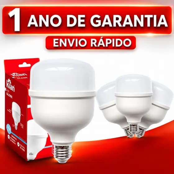 Kit 2 Lâmpadas Led 50w, 40w, 30w, 20w, 9w Branco Frio ou Branco Morno 6500k/3000k