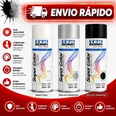 Spray Tinta Preto Brilhante 350ml Tekbond Uso Geral Multiuso Secagem Rapida