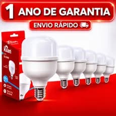 Kit 6 Lâmpadas Led 50w, 40w, 30w, 20w Branco Frio/Branco Morno Bivolt