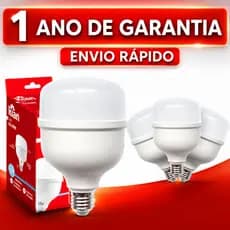 Lâmpada Led 50w, 40w, 30w, 20w Branca Morna 3000k Bivolt Economica Ideal Para Casa/Comercio