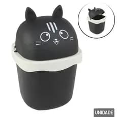 Lixeira Decorativa 1,5 Litros com Urso, Coelho, Gato e Porco Ideal para Banheiros, Pia e Escritórios