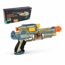 Arma Espacial Eletrônica Infantil com Som e Luzes - Brinquedo Interativo Projetor para Menino, Diversão Garantida