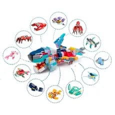 Blocos Brinquedo de Montar Animais Marinhos – Tubarão, Golfinho, Peixe e Mais – Brinquedo Infantil