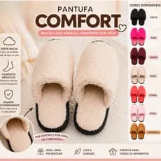 Pantufa Peluciada Teddy  Comfort diversas cores - Chinelo De Inverno - pantufa masculina feminina