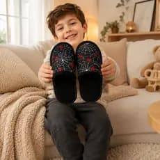 Pantufa Infantil de Inverno Masculina Estampada  Quentinha - Chinelo de inverno