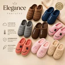 Pantufa Forrada de Lã Elegance Feminina e Masculina Confortável Peluciada de Inverno