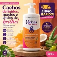 Ativador de Cachos Vita Seiva 500ml Cachos dos Sonhos Definição Anti Frizz Maciez Brilho Aloe Vera