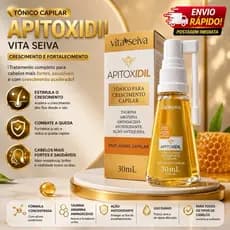 Tônico Capilar Apitoxidil Vita Seiva 30ml Crescimento Capilar Antiqueda Fortalecimento dos Fios