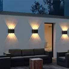 kit 2  6/ 8/10 LED Luz Luminária Arandela Solar  Quente para Parede abbot store