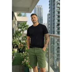 Bermudas Masculinas Jeans Sarja Brim Premium Coloridas – Bolso Tradicional, Casual Confortável