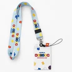 Autismo Porta Crachá Vertical com Cordão Autismo Identificação