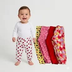 Calça mijão em algodão premium estica menino menina bebê