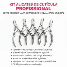 Kit 1,2 ou 3 Alicates De Cutícula Unha Manicure PROFISSIONAL Original Lâminas Em Aço Inox 777