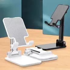 Suporte Para Celular e Tablet Dobrável Portátil Ajustável Apoio Mesa