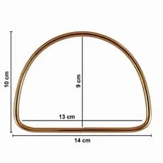 Alça para bolsa de Metal meia argola 12.5cm - 1PAR